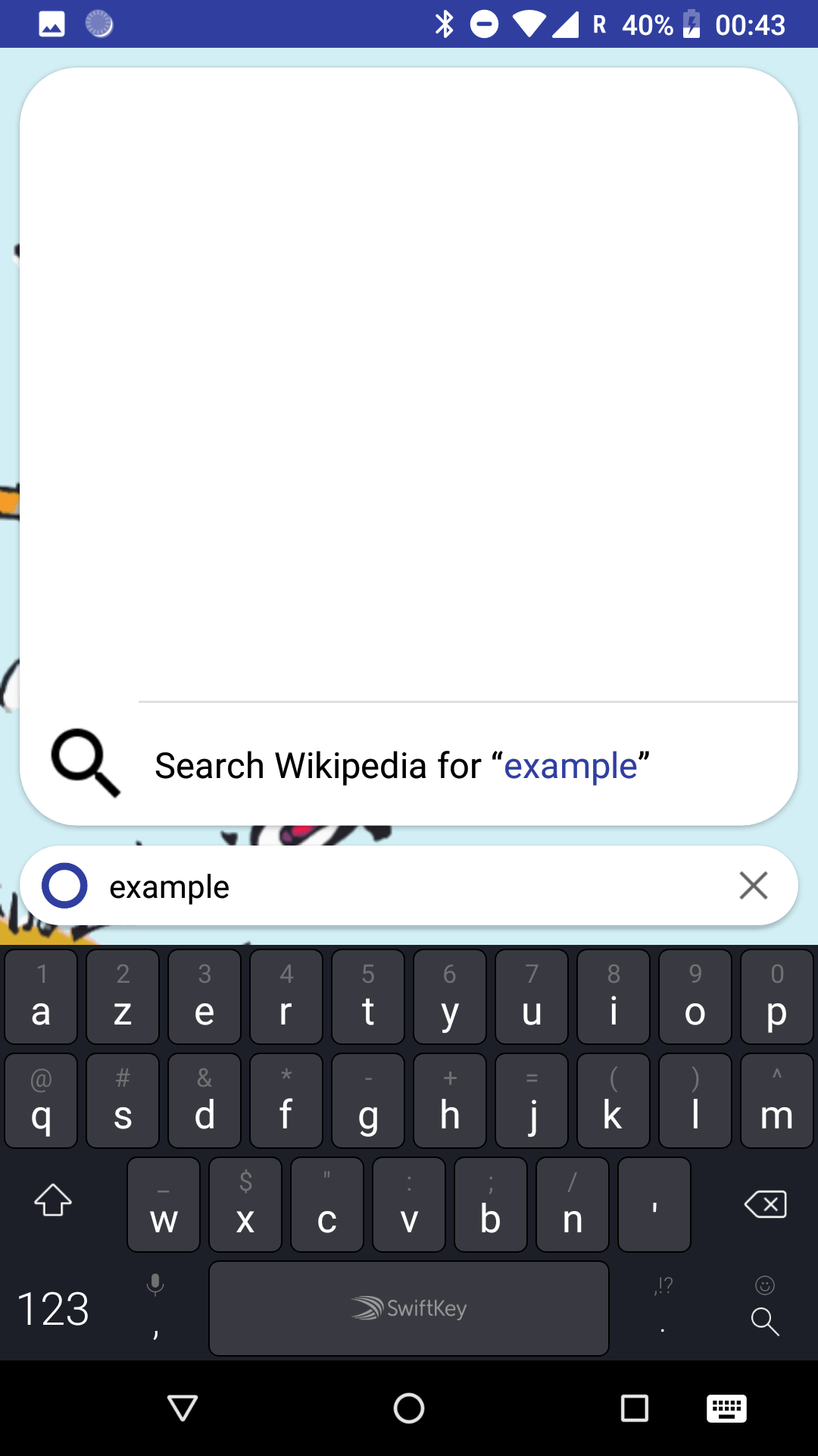 Example search