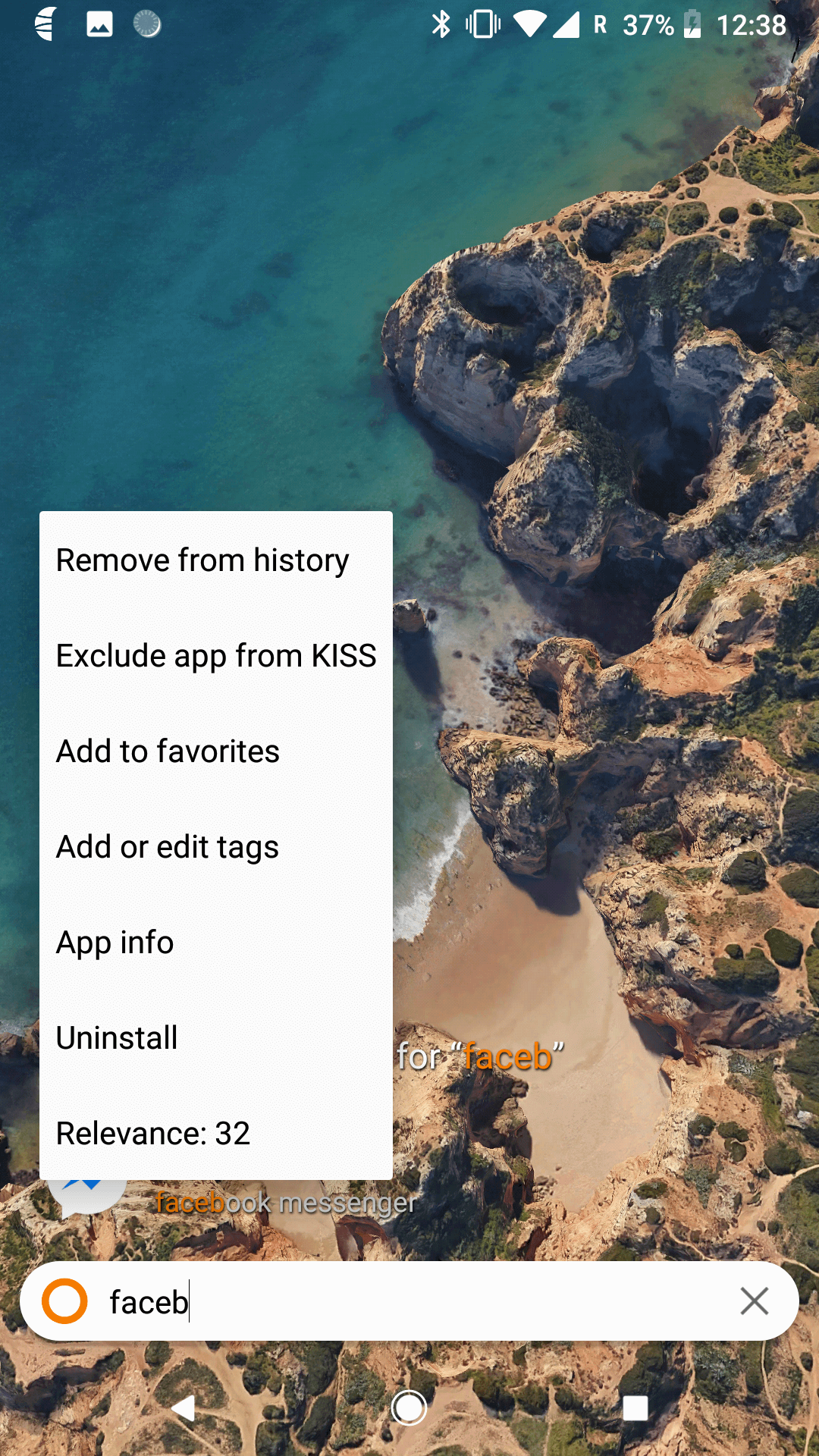 App menu